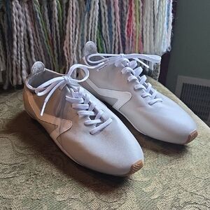 Rag & Bone Taupe and White Leather Sneakers, Size 36.5